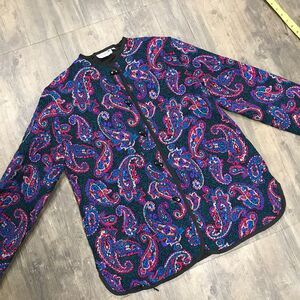 Vintage Cat Cay Women Paisley Jacket Size Medium‎ Made In USA Button
